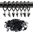 thumbnail image 1 of Hweilai 40 Pieces Curtain Rings with Clips, Metal Curtain Rings, 25mm Inner Diameter for Curtains and Curtain Rods., 1 of 5