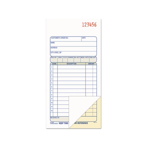 Adam's Carbonless 2part Numbered Sales Record Ledger Books