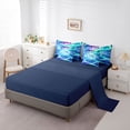 thumbnail image 5 of jejeloiu Cartoon White Horse 7 Pieces Bedding Comforter Set,Northern Lights Full Bedding Set For Girls Kids Reversible, 5 of 8