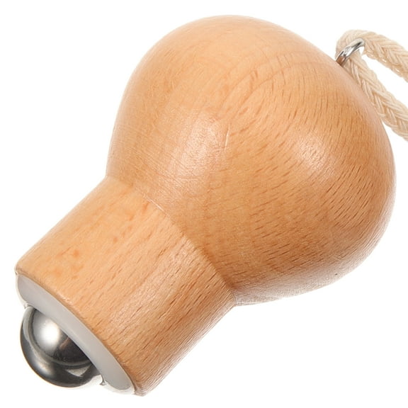 Supvox Face Eye Puffiness Roller Khaki Wooden Massage Tool for Relaxing and Skin Care