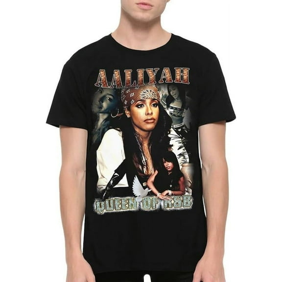 Aaliyah Adult T-Shirt Tee Classic Short Sleeve Crew Neck Cotton T Shirt Soft Unisex Tees Tops