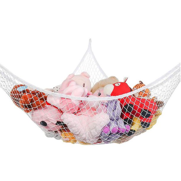 Hamaca de almacenamiento de juguetes, peluches de animales de peluche, soporte grande para juguetes, rosa