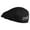 Black, variant on Fishing Hook Logo Embroidered Big Size Men's Linen Ivy Cap - Khaki 2XL-3XL
