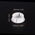 thumbnail image 2 of Uxcell 26Pack 31/32" Plastic Hole Plugs Panel Flush Type Knockout Locking Plugs, White, 2 of 6
