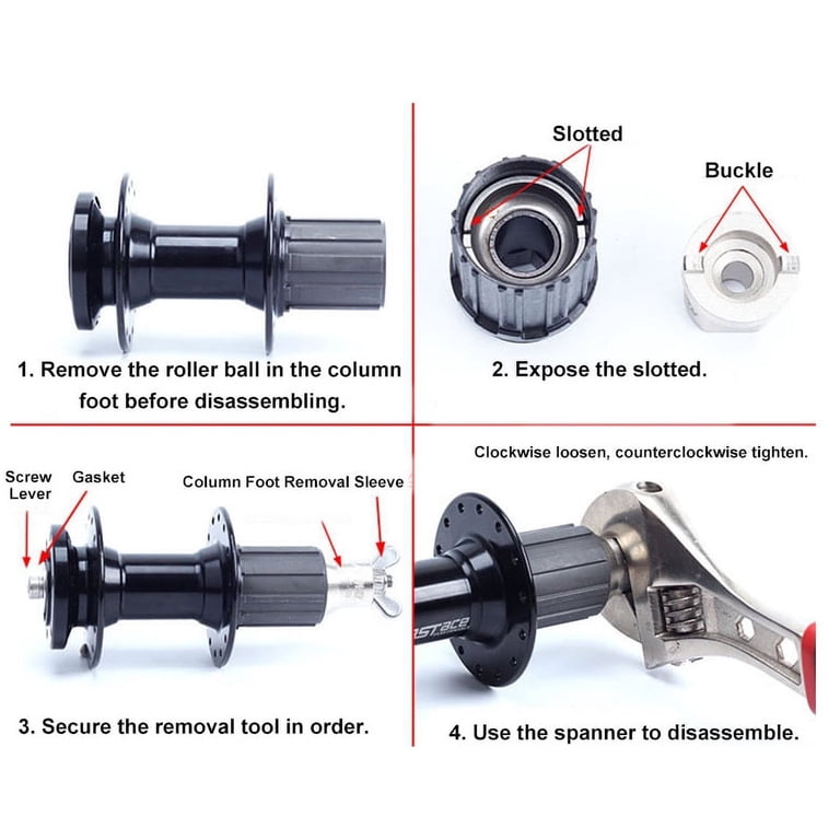 Bicycle Freehub Body Remover Stainless Steel Bike Hubs Install Disassemble  Tool