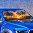 thumbnail image 2 of Yuyamidu Sunset Car Sunshades for Windshield Coconut Tree Windshield Sun Shade Car Accessories Foldable Car Window Visor for Auto SUV Van Car Protector, 2 of 7