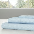 thumbnail image 6 of Lavish Home Brushed Microfiber Sheet Set- 3 Piece- Embossed Checkered Bed Linens (Twin, Blue), 6 of 8