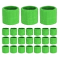 thumbnail image 1 of Uxcell 24PCS Bandas de sudor deportivas, muñequeras de algodón absorbentes para entrenamiento/baloncesto/correr [Verde fruta, 5cm de ancho], 1 of 7