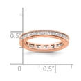 thumbnail image 6 of Auriga 14k Rose Gold Polished Size 8 Channel-set 1 carat Princess Diamond Complete Eternity Band for Women, 6 of 6