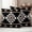 Black, variant on White Black Boho Outdoor Waterproof Pillow Covers, Southwest Ethnic Abstract Geometric Decorative Square Throw Pillowcase Sofa Cushion Sham for Patio/Couch/Chair, 24"x24" 2 Pack