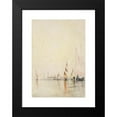 thumbnail image 2 of William Gedney Bunce 18x24 Black Modern Framed Museum Art Print Titled - Boats on the Lagoon, Venice (1893), 2 of 5
