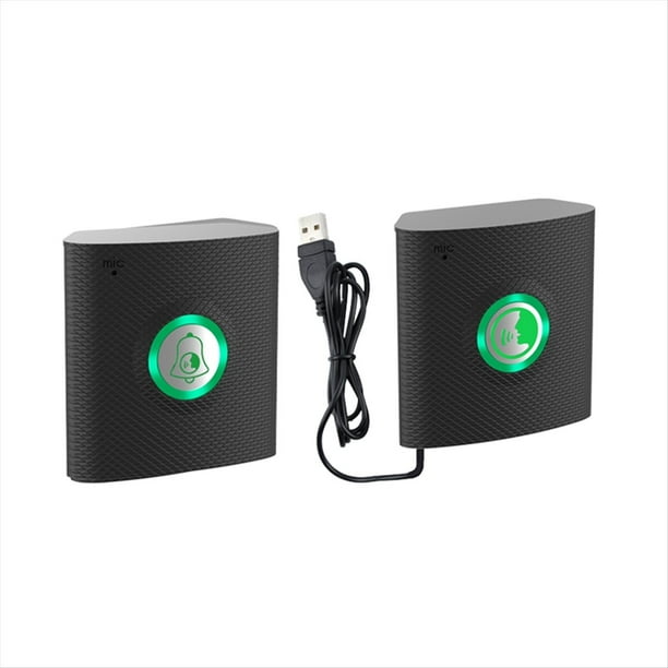 Intercomunicador Inalámbrico de Larga Distancia con Voz, Full Dúplex, Timbre Bidireccional con Audio, Timbre de para Personas Mayores, Color Negro.