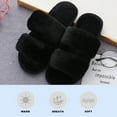 thumbnail image 5 of Fluffy Womens Slippers Faux Fur Slip On Orthotic Slippers with Arch Support for Plantar Fasciitis Relief-black, 5 of 5
