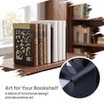 thumbnail image 2 of Unique Bargains Exquisite Decorative Metal Bookends for Home Office and Library Black Style A 4.7"x3.3"x6.9", 2 of 5