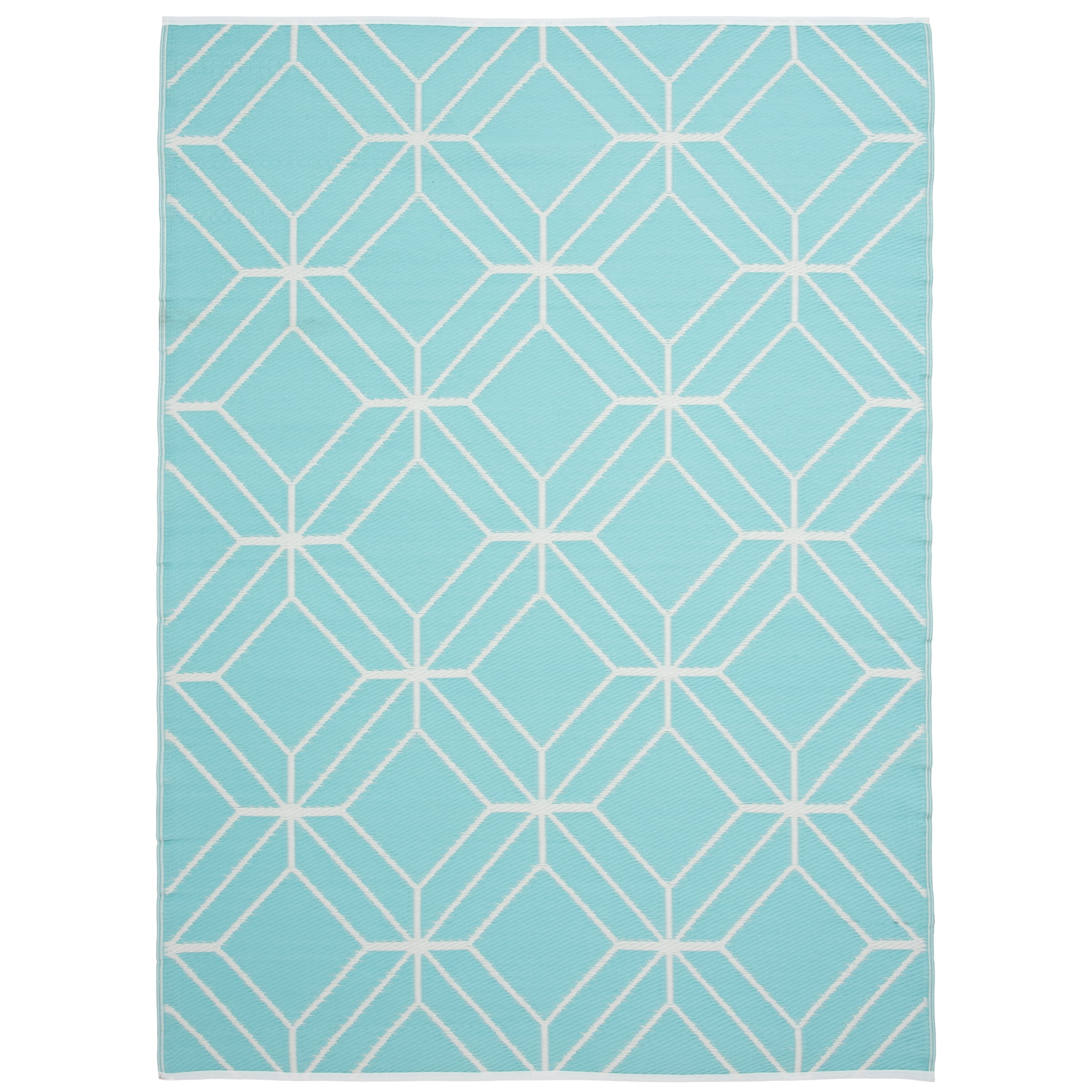 Mainstays 5'x7' Aqua Geo Plastic Outdoor Rug