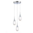 thumbnail image 5 of JoollySun Crystal Pendant Light Fixtures: 3 Light Modern Cluster Pendant for Kitchen Island Bathroom, 5 of 7