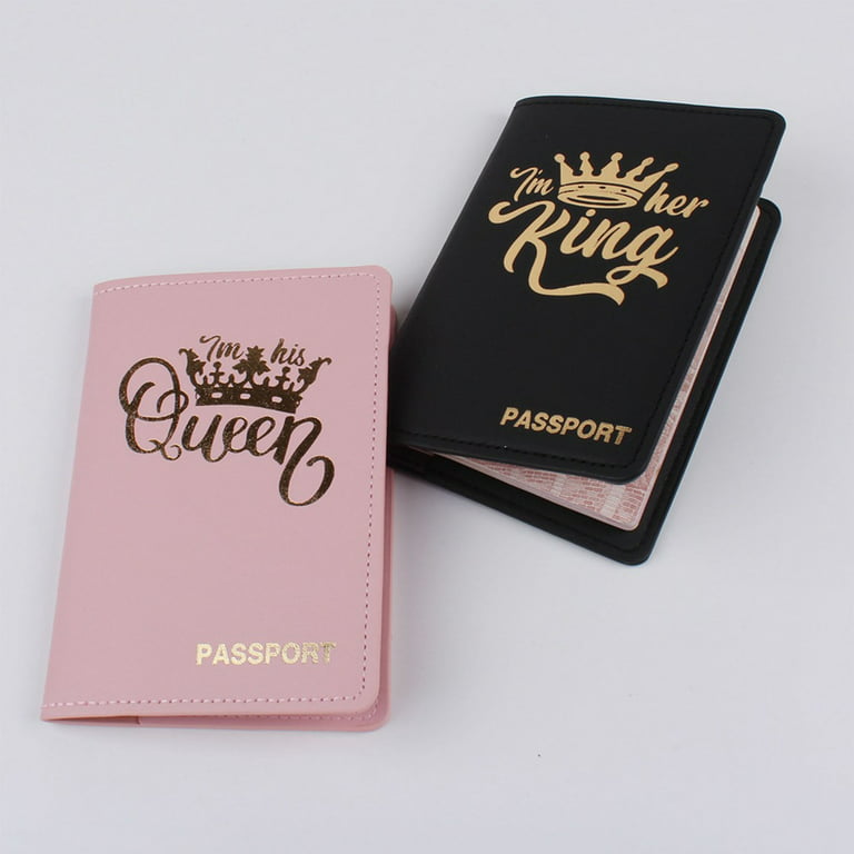 Cute Passport cover for Women Men Bride Groom Travel Wedding Gift