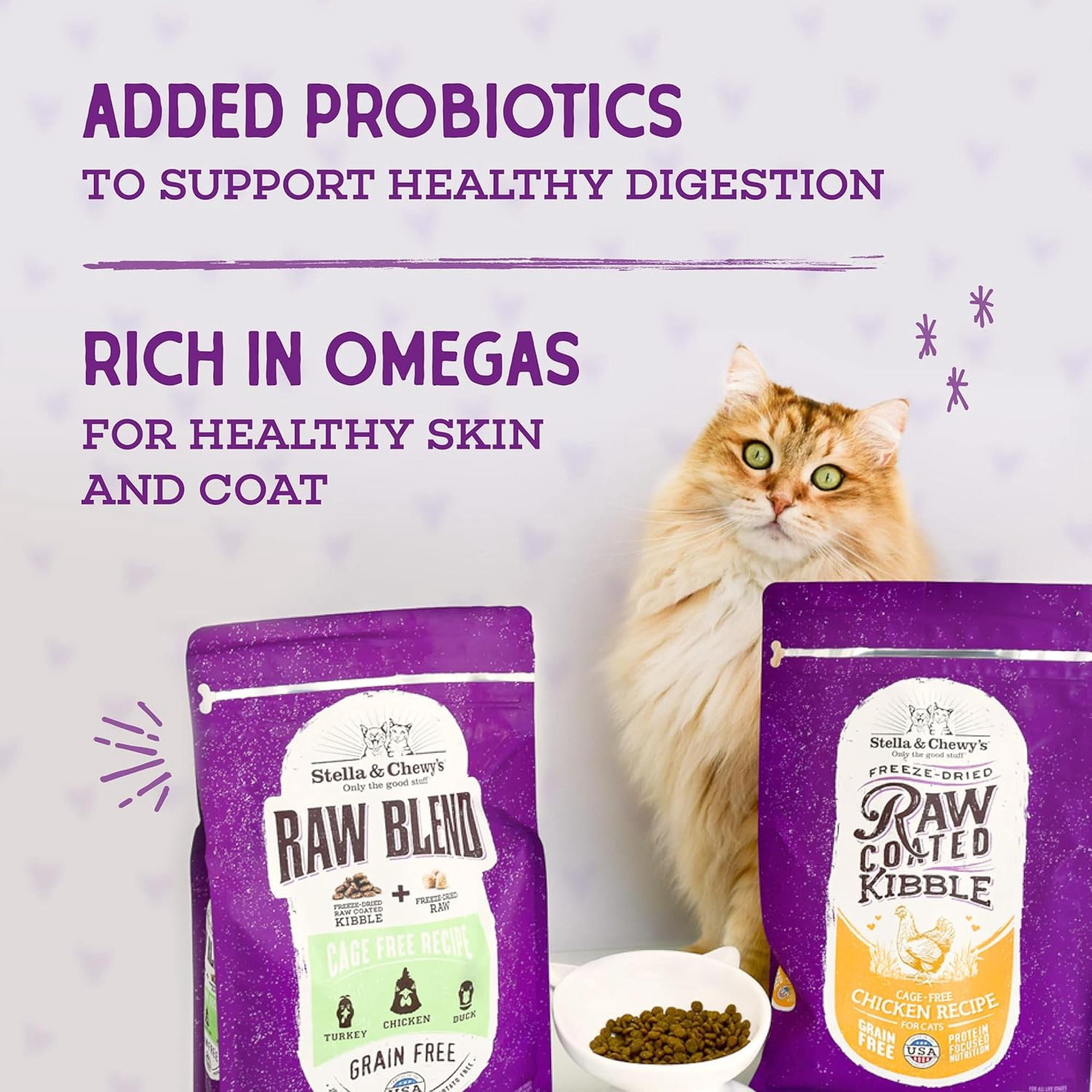 Stella & Chewy's Baked Kibble for Cats - Raw Coated Cage-Free Chicken Recipe - 10 Pound Bag