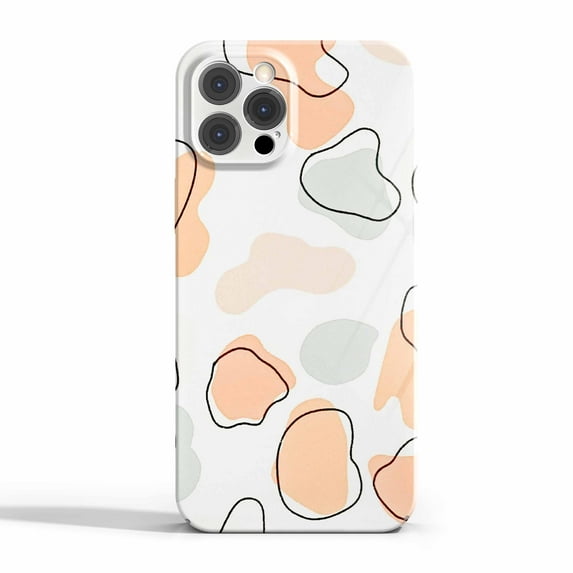 Orange Blue Colorful Spots Case for iPhone 14 Pro Max,Aesthetic Art Design Full Cover Protective Case