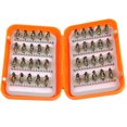 thumbnail image 3 of Uadme 40 Uds Moscas de Pesca con Mosca realistas Moscas de Trucha señuelos anzuelos Caja de Kit de Pesca con Mosca(Oro), 3 of 5
