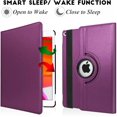 thumbnail image 3 of ZHAOCHENG (Púrpura) Funda para iPad 9.7 2018 2017 / iPad Air 2 - Funda protectora con soporte giratorio de 360 grados con activación automática para iPad de 9,7 pulgadas (6.a generación, 5.a generació, 3 of 5