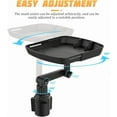 thumbnail image 3 of Car Cup Holder Tray Table, Cup Table Holder for Car Drink Holders Tray, 360º Adjustable with Rotating Arm Phone Slot, Non-Slip Stretchable Car Tray for Eating, Cup Table Holder for Car, 3 of 5