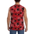 thumbnail image 4 of Lsque A Web With A Spider 1 Print Men's Cotton Blend Sleeveless Muscle Shirts (S-3XL)- Moisture Wicking, Odor Protection, UPF 30+,Small, 4 of 8