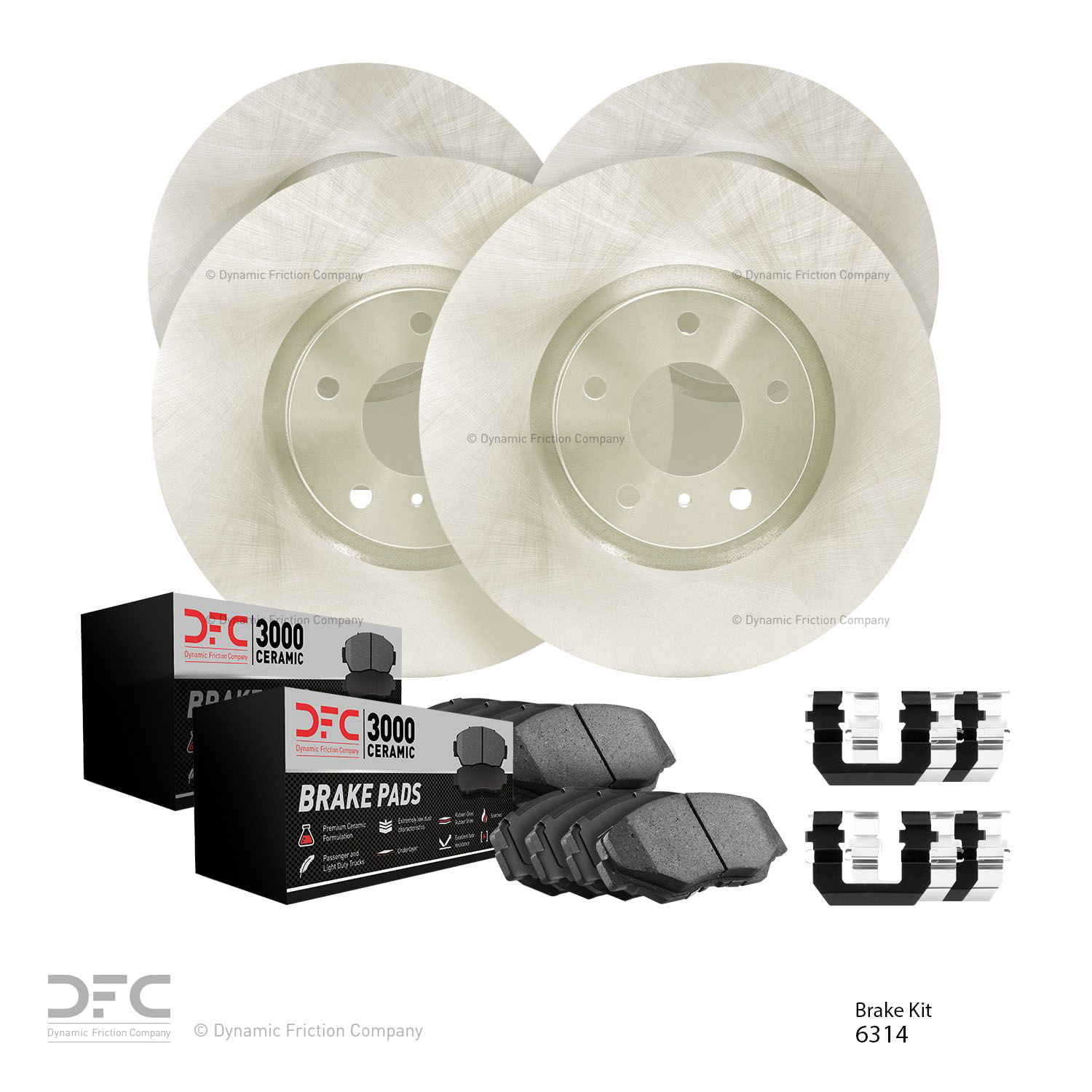 Dynamic Friction Company Active Performance Pads and Hardware Kit