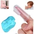 thumbnail image 1 of Cepillo de dientes de dedo de bebé Oso de Fresa Cepillo de Silicona suave Transparente, 1 of 4