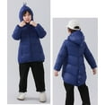 thumbnail image 4 of WOYY Winter Boys Girls Dinosaur Long Down Coat Lightweight Winter Outerwear, Sizes 7-8, 4 of 4