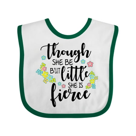 

Inktastic Though She Be but Little She is Fierce Shakespeare Gift Baby Girl Bib