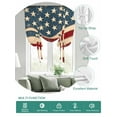 thumbnail image 2 of Vintage American Flag Tie Up Curtains for Windows 63 Inch Length Balloon Curtains Kitchen Adjustable Balloon Window Shade Blue Red White Star US Flag Tie Up Valance Bathroom Curtain Window 42"x63", 2 of 6