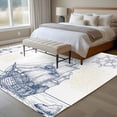 thumbnail image 4 of Rectangle Rug 8x10Ft Summer Coastal Retro Lighthouse Soft Indoor Throw Rugs Carpets for Living Dining Bedroom Kids Room Non-Slip Playroom Crawl Rug Floor Mats Sailboat Compass Anchor, 4 of 9