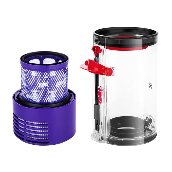QINAN Upgraded Canister Replacement Parts Compatible With Dyson Cyclone V10 Animal,V10 Total Clean,V10 Absolute,V10 Animal,SV12 Vacuum Dust Bucket HE