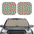 thumbnail image 2 of Bingfone Hand Drawn Strawberry Windshield Sun Shade 2-Piece Foldable Car Front Window Sunshade for Most Sedans SUV Truck - Large, 2 of 7