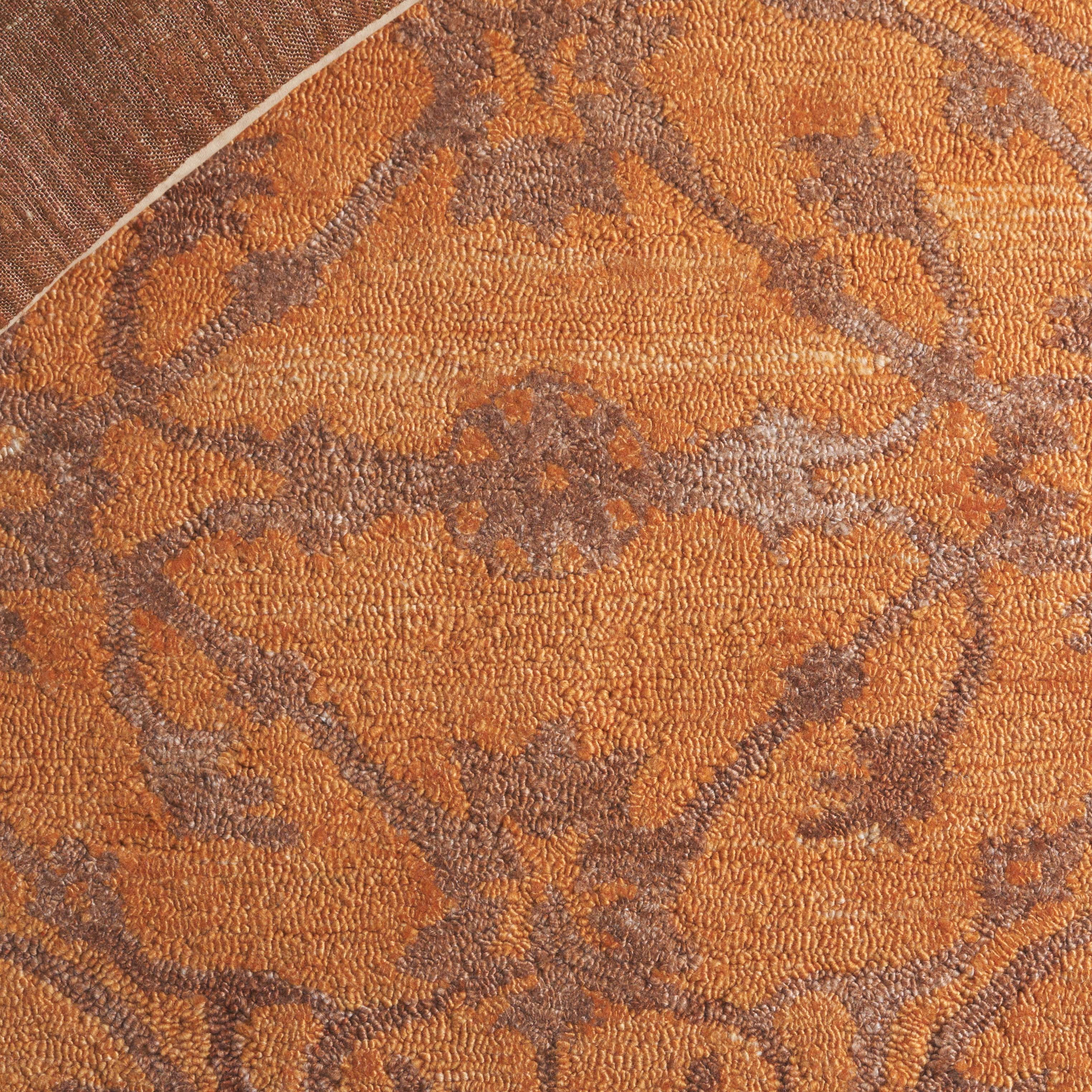 SAFAVIEH Anatolia Jamaar Floral Area Rug, Rust, 6' x 6' Square