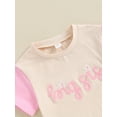thumbnail image 5 of Bagilaanoe 2pcs Toddler Baby Girl Shorts Set Short Sleeve Letter Embroidery T Shirt Tops + Shorts 6M 12M 18M 24M 3T 4T 5T Kids Casual Summer Clothes, 5 of 8