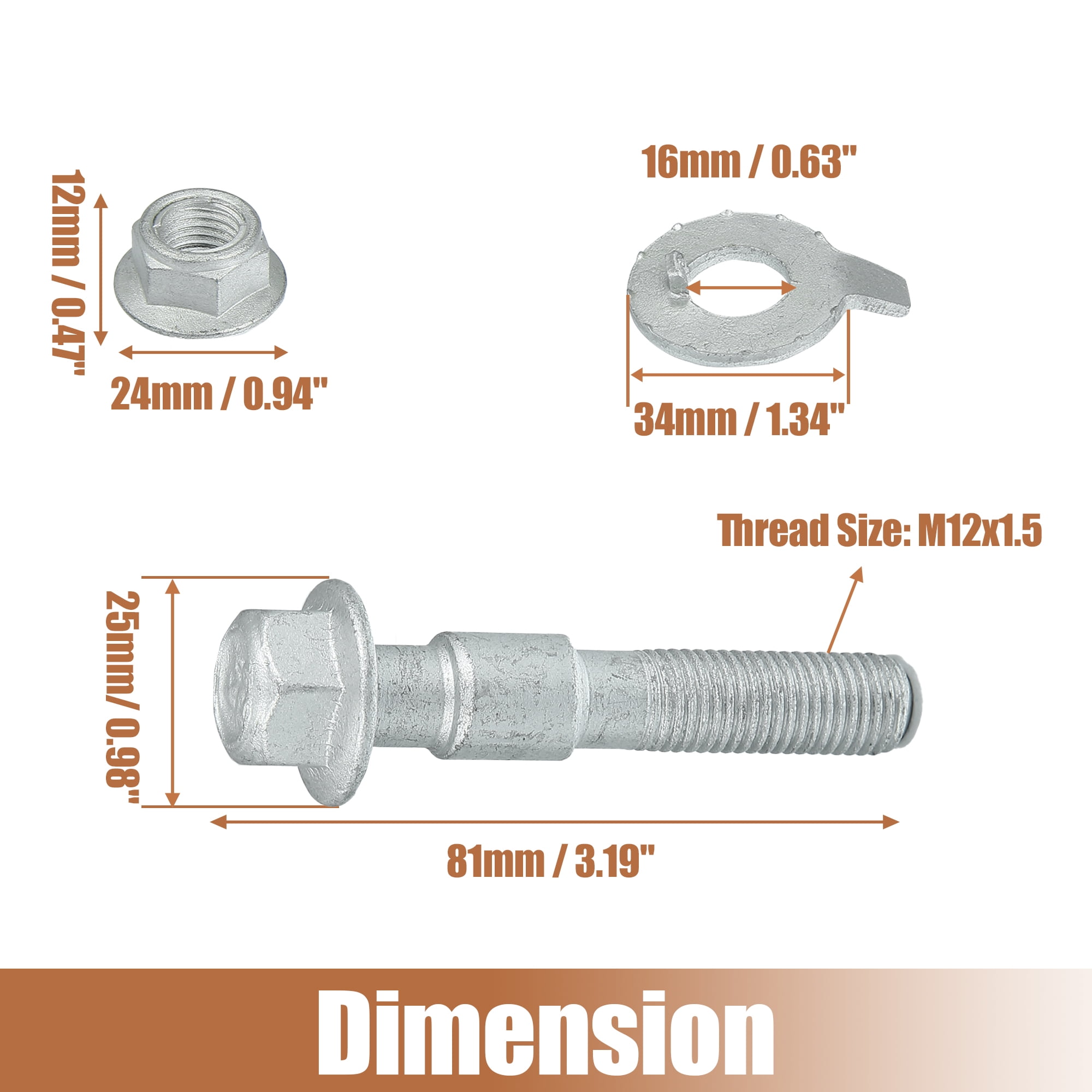 Unique Bargains Alignment Camber Caster Adjusting Bolts for Dodge Sprinter and for Honda