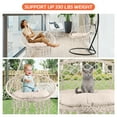 thumbnail image 6 of Comfort - Packed Beige Hanging Chair with Steel O - rings - Ideal for Indoor Zones like Entryway, Hallway, Loft, 6 of 7