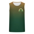 thumbnail image 3 of Camiseta sin mangas de cuello redondo para hombre, informal, a la moda, sin mangas, con estampado, cuello redondo, deportiva, de poliéster, 3 of 4
