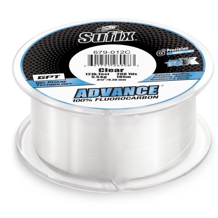 UPC: 0024777711099 | Sufix 679-004C Advance Fluorocarbon Fishing Line 4lb 200yd .007 Clear