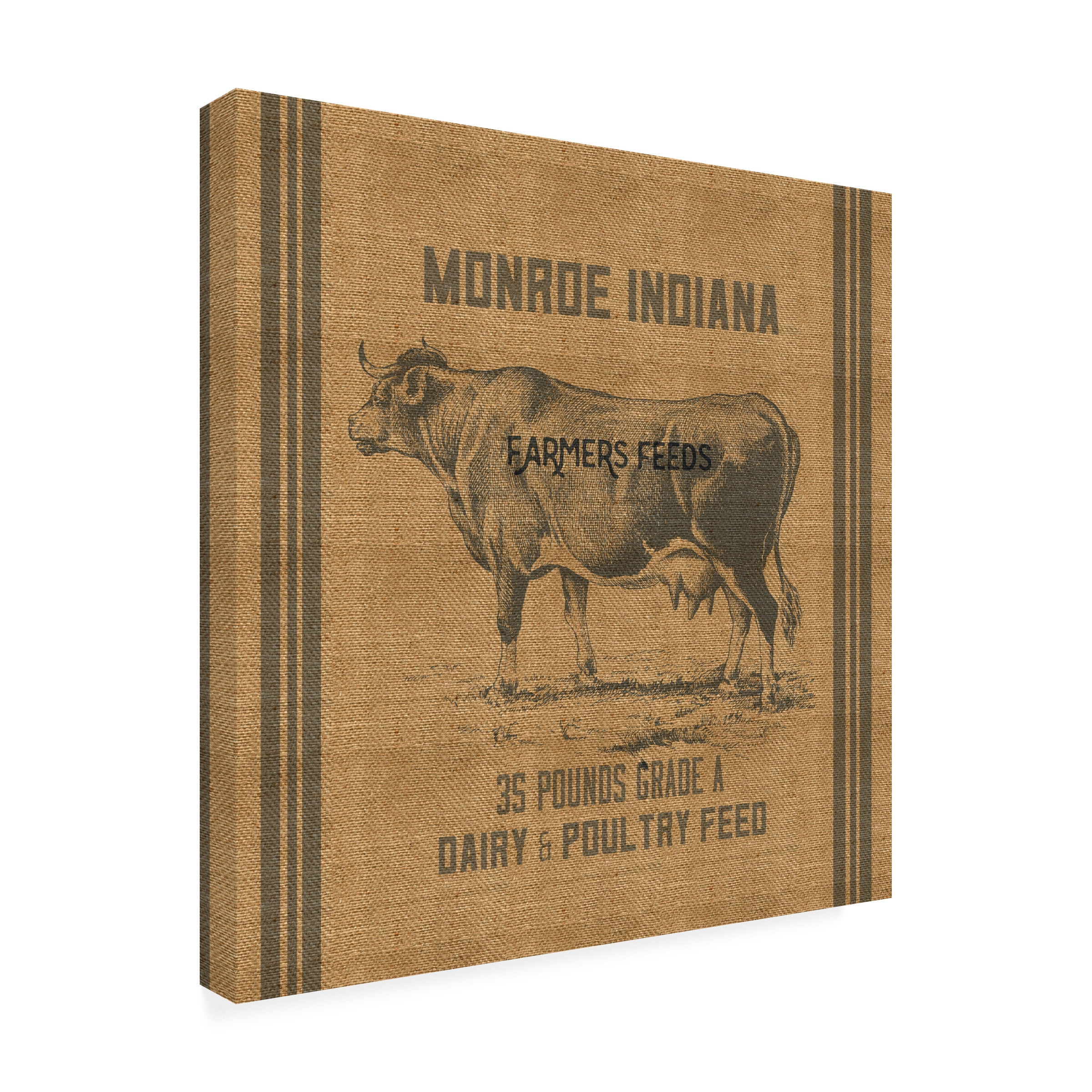 Trademark Fine Art 'Cow Feed Sack' Canvas Art by Marcee Duggar