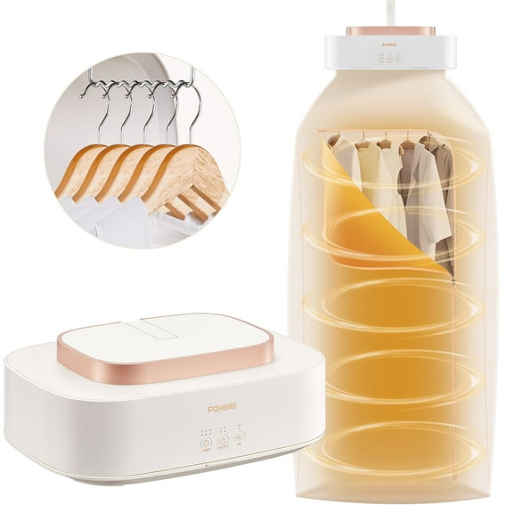 Portable Clothes Dryer, Compact Foldable Mini Dryer, 8H Timed 480 Minute Drying, with Dryer Bag, for Travel, RV, Home, Apartment, for Laundry, Light Clothes, Underwear, Baby Clothes