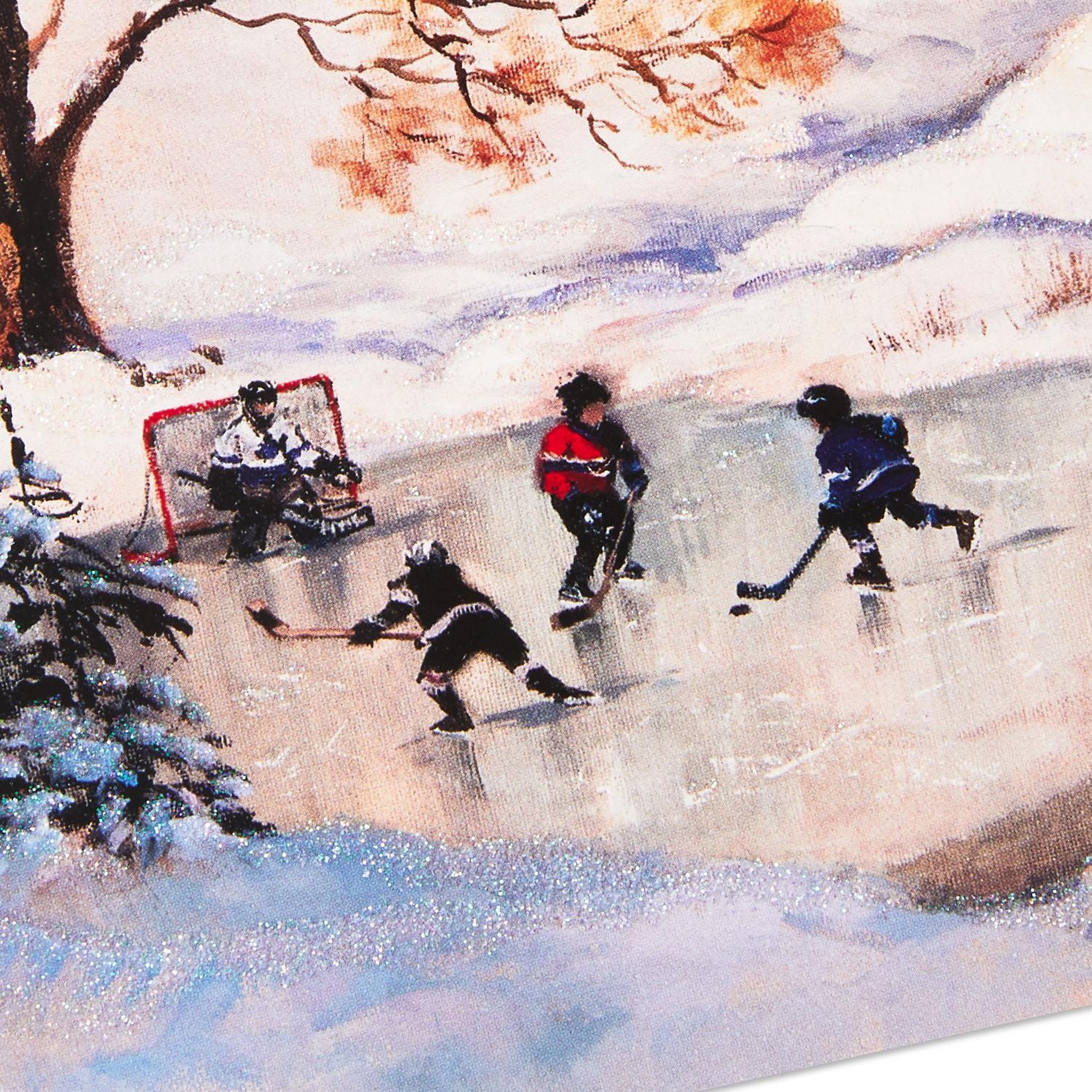 Image Arts Boxed Christmas Cards (Winter Pond Hockey Scene), 30 ct.
