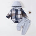 thumbnail image 2 of yboeqw Baby Boy Clothes Boy Outfits Baby Hoodie Romper Winter 0 6 9 12 18 Months Baby Clothes Boy(9-12 Months,Grey), 2 of 8