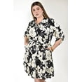 thumbnail image 4 of Vestido camisero con estampado floral Roman Fashion /Tallas Extras, 2659 (Negro flores) negro 36, 4 of 6