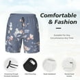 thumbnail image 5 of Fotbe Watercolor Flowers Butterfly Men’s Swim Trunks Quick Dry Swim Shorts Board Shorts with Mesh Lining-Large, 5 of 9