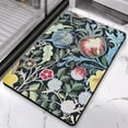 thumbnail image 5 of 20x32 Inch Distressed Floral Rug - Green, Modern, Washable, Non-Slip Area Rug for Entryway, Bedroom, Bathroom, Laundry Room - Small Accent Carpet, 5 of 5