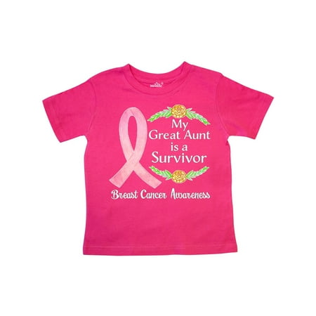 

Inktastic My Great Aunt is a Survivor Breast Cancer Awareness Gift Toddler Boy or Toddler Girl T-Shirt