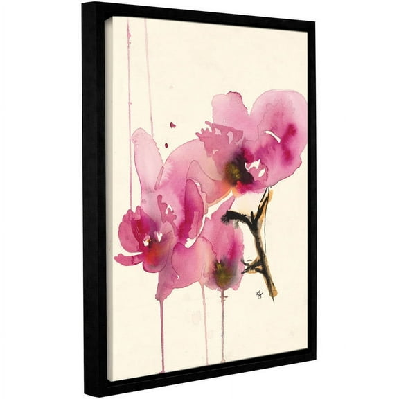ArtWall Karin Johannesson "Orchids II" Gallery-Wrapped Floater-Framed Canvas